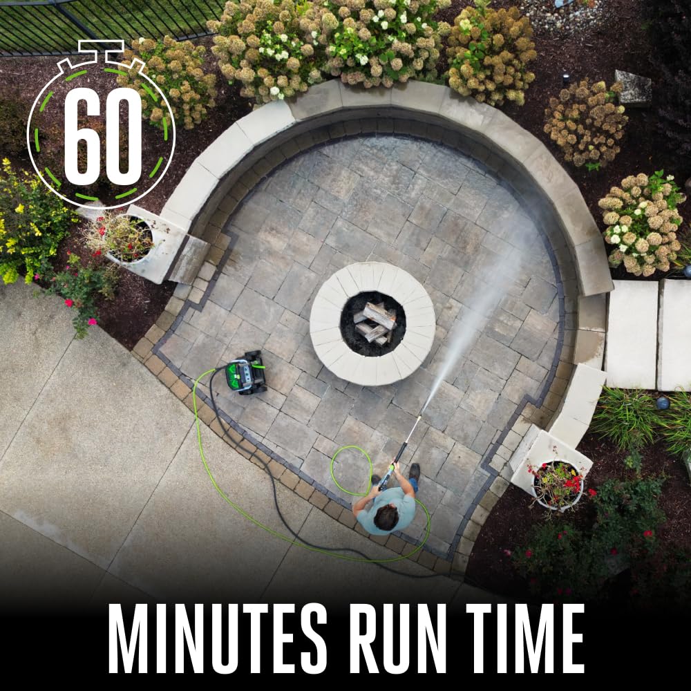 EGO Power+ HPW3204-2 3200 PSI 56-Volt Lithium-ion Cordless Pressure Washer with (2) 6.0Ah Batteries and 320W Charger Included EGO Power+