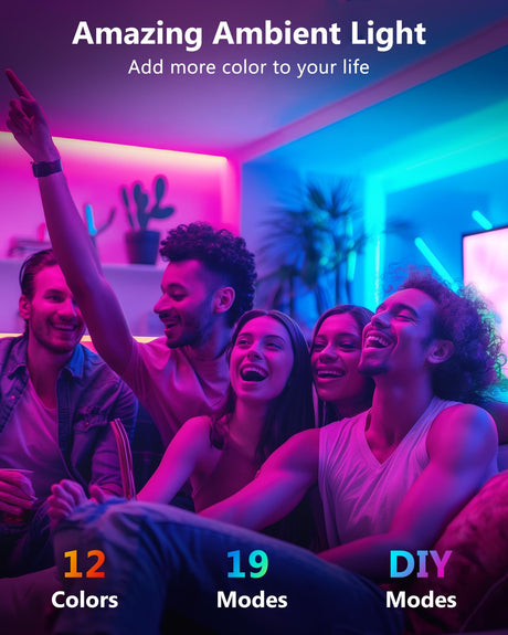 LED Strip Lights, HitLights 4 Pre-Cut 1ft/4ft Small Light Strips Dimmable, RGB 5050 Color Changing LED Tape Light with Remote and UL-Listed Adapter for TV Backlight, Bedroom, Cabinet Shelf Display HitLights