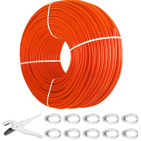 Happybuy 1000Ft PEX Tubing Pipe 1/2" PEX Tubing Oxygen Barrier Radiant Floor PEX Pipe Radiant Heat Floor Heating Plumbing Cold and Hot Water Tubing Happybuy