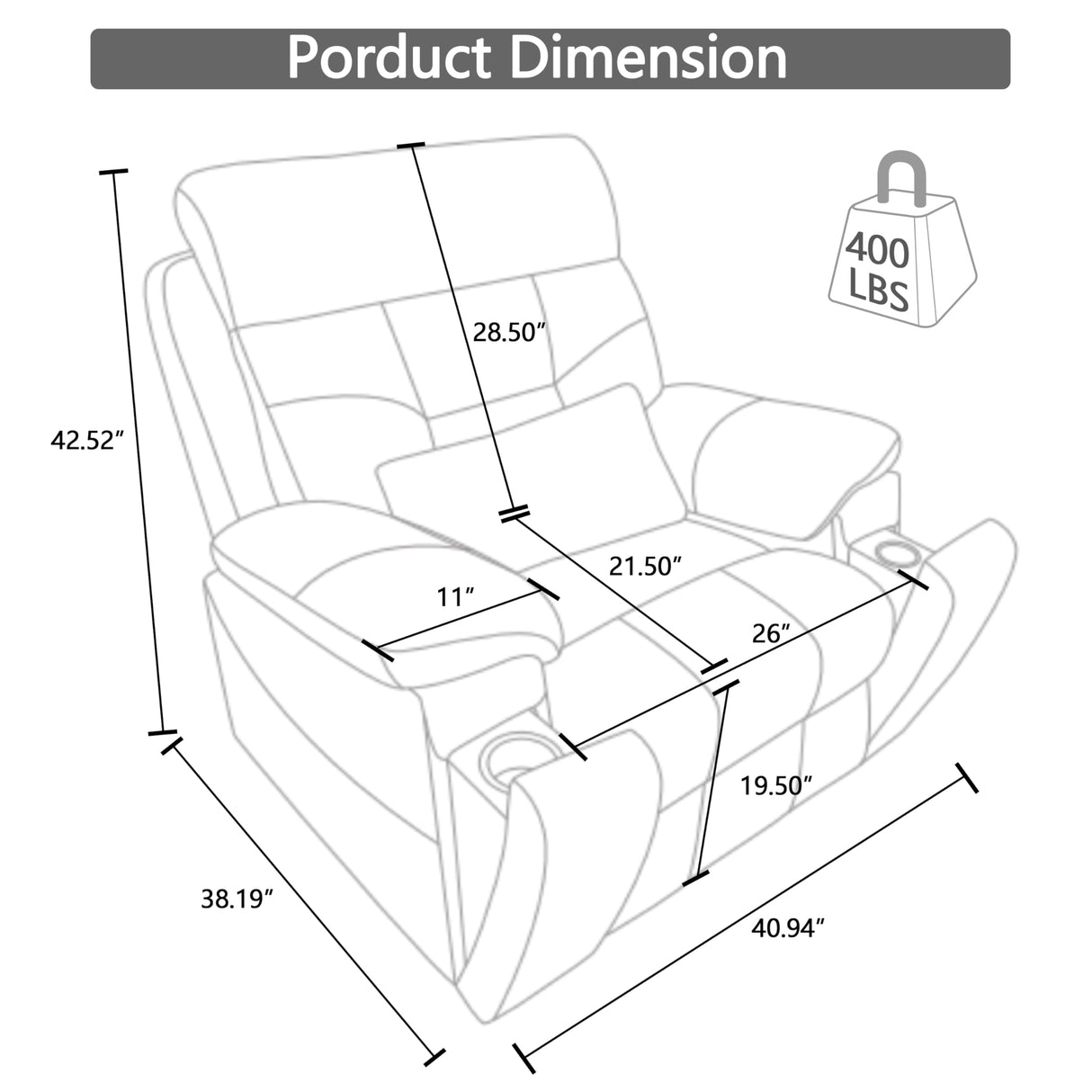 JIKFRIMA 4 OKIN Motor Power Lift Recliner Chair for Elderly Adults Extra Large Lay Flat Recliners with Massage Heat, Adjustable Head-Back-Lumbar-Leg-Support, Extended Footrest, 2 Cup Holders JIKFRIMA