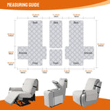 VANSOFY Loveseat Recliner Cover with Console 100% Waterproof Sofa Slipcovers Non-Slip Reclining Couch Cover Split Sofa Covers Furniture Protector for Pets, Dogs(Off White) VANSOFY