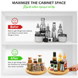 Mumufy 6 Pcs Lazy Susan Turntable Organizer Round Lazy Susan Turntable Tray for Kitchen Counter Pantry Table Organization Cabinet Bathroom(Bamboo,10 Inch) Mumufy