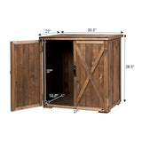 Goplus Compact Wooden Storage Shed, 2.5 X 2 Ft Fir Wood Cabinet for Garden Yard Patio Goplus