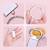 Framendino, 10 Pack Sublimation Blanks Bottle Opener Metal Keychains Blank Key Rings for Sublimation Photo Framendino
