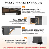 GARTOO 10’ x 10’ Gazebo for Patio - Aluminum Lean to Gazebos Pergola with Sloping Roof, Outdoor Wall-Mounted Canopy Awnings to House for Patio, Garden, Lawn, Backyard Deck GARTOO