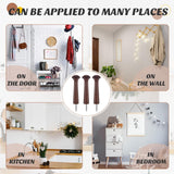 20 Pieces Wooden Shaker Peg Screw-on Pegs 2.9 Inch Long Unfinished Wood Shaker Racks for Hanging Clothes Hats Towel and More DIY Paint Color (Dark Brown) Jetec