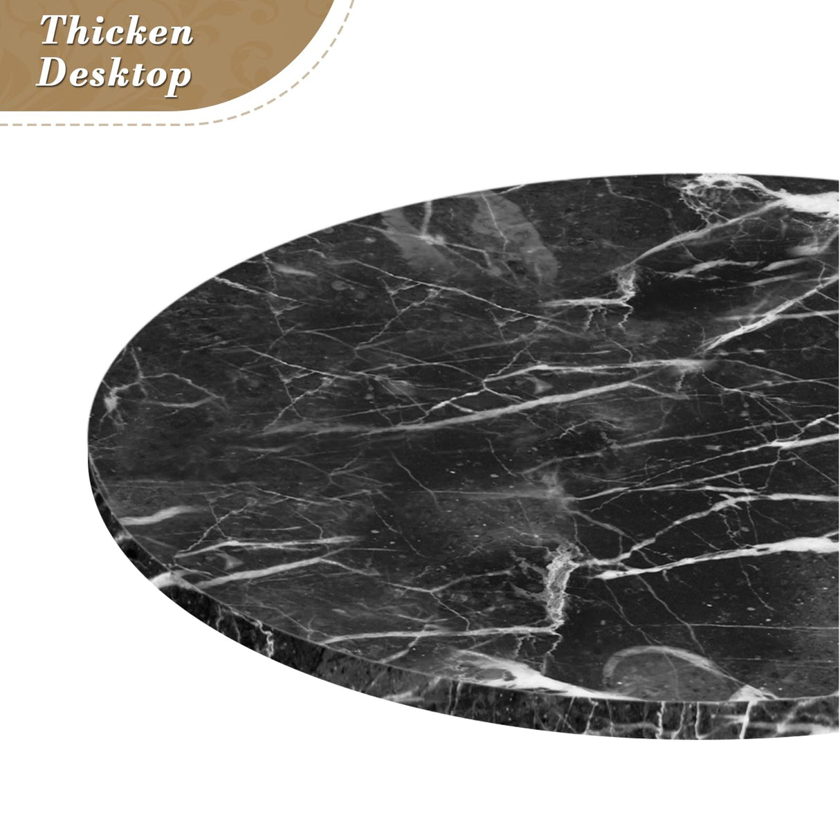 Athena Collection Round Bar Table,Adjustable Height Pub Table and 360°Swivel Bistro Table, High Top Table with MDF Desktop,Cocktail Table for Bar/Pub/Bistro(Black Rock) Athena Collection