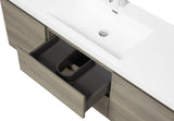 60" Floating Bathroom Vanity with Single Sink, Ash Grey, 2 Drawers, 2 Doors, Resin Top Basin，Easy to Install，for Bathroom，60 Bathroom Vanity，Floating Vanity Bathroom，Bathroom Sink Cabinet Generic
