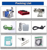 Ovsuqu Fiber Laser Engraver JPT MOPA100W E2 Fiber Marking Machine with 80mm Rotary Axis Metal Laser Engraving Machine 200x200mm+300x300mm for Metal (JPT MOPA 100W E2) Ovsuqu