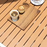 homary Outdoor Modular Sectional Sofa Set, Pool Lounge Chairs 5-Piece Outdoor Patio Conversation Sets with Waterproof Cushion and Coffee Tables（Without Umbrella） for Patio, Balcony, Garden, Pool homary