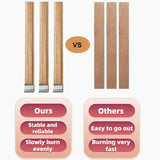 Phinicco 30 Sets Double-Layered Wooden Candle Wicks and Stands 5.1 X 0.5 Inch Natural Candle Wood Wicks Wooden Wicks Wood Wicks for Candles Making,Wooden Candle Wick with Base and Stickers, phi272c Phinicco