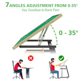 Puzzle Table with Drawers for 1500 Piece Jigsaw Puzzles – Crank Handle Adjustable Tilting Puzzle Board with Legs and Wheels for Adults, Wooden Puzzle Boards with 6 Trays & Cover, Sliding Storage Shelf EVAWOO