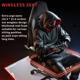 LEMBERI Big and Tall Gaming Chair 400lb Weight Capacity,Gamer Chairs for Adults,Video Game Chair wth Footrest,Racing Style Computer Gamer Chair with Headrest and Lumbar Support (Gray) LEMBERI