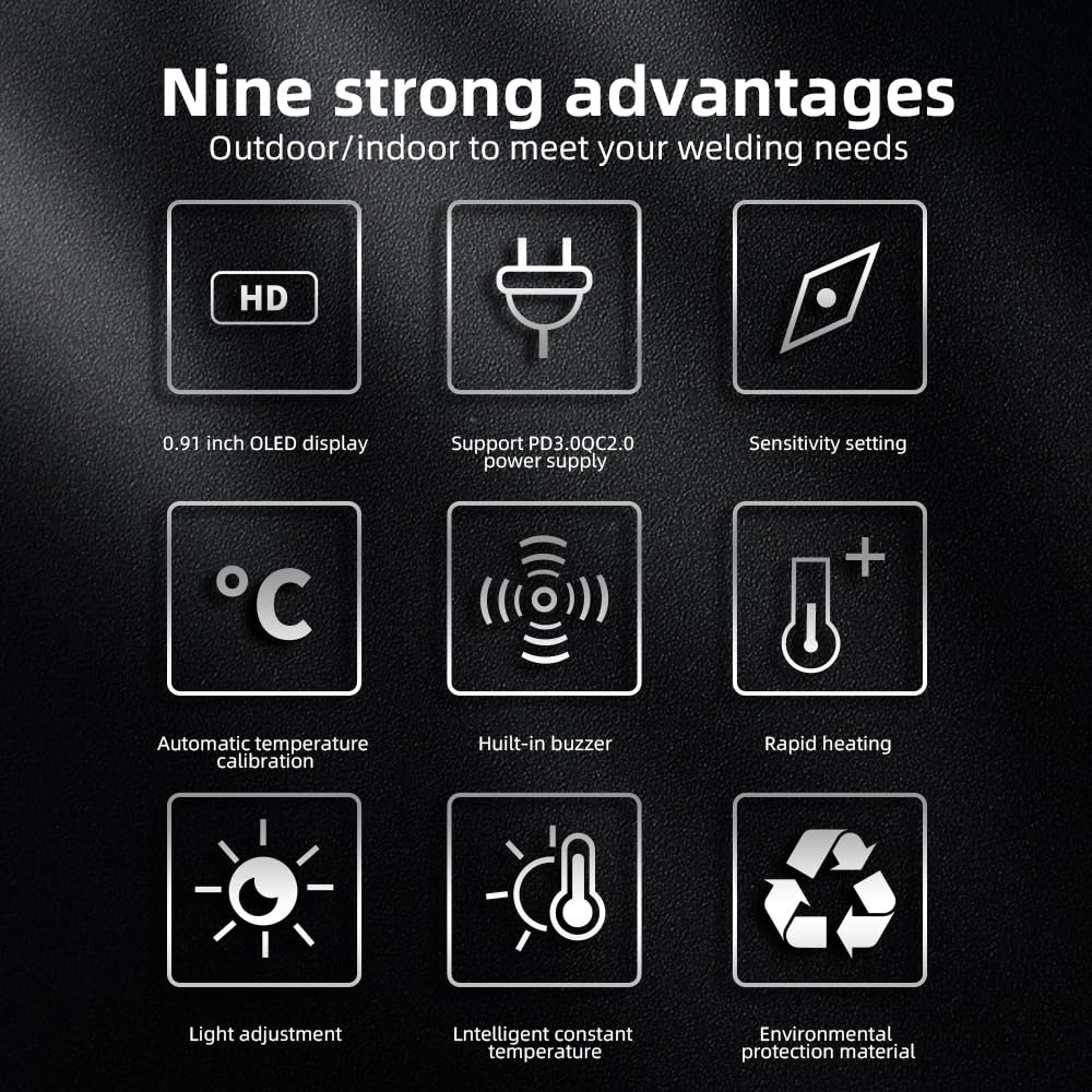 HGLRC RC2 Soldering Iron Kit 65W 24V Portable Outdoor OLED Digital Display Intelligent Temperature for FPV Racing Drone HGLRC