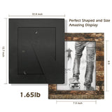 Eosglac Rustic 8x10 Wooden Picture Frame, Handmade with Real Birch Bark, Easel Back, Natural Eosglac