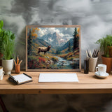 ZUVRDIAI Paint by Number for Adults, Grand Elk in Valley, Adult Crafts Paint by Numbers, DIY Handmade Gifts 16x20 inch ZUVRDIAI