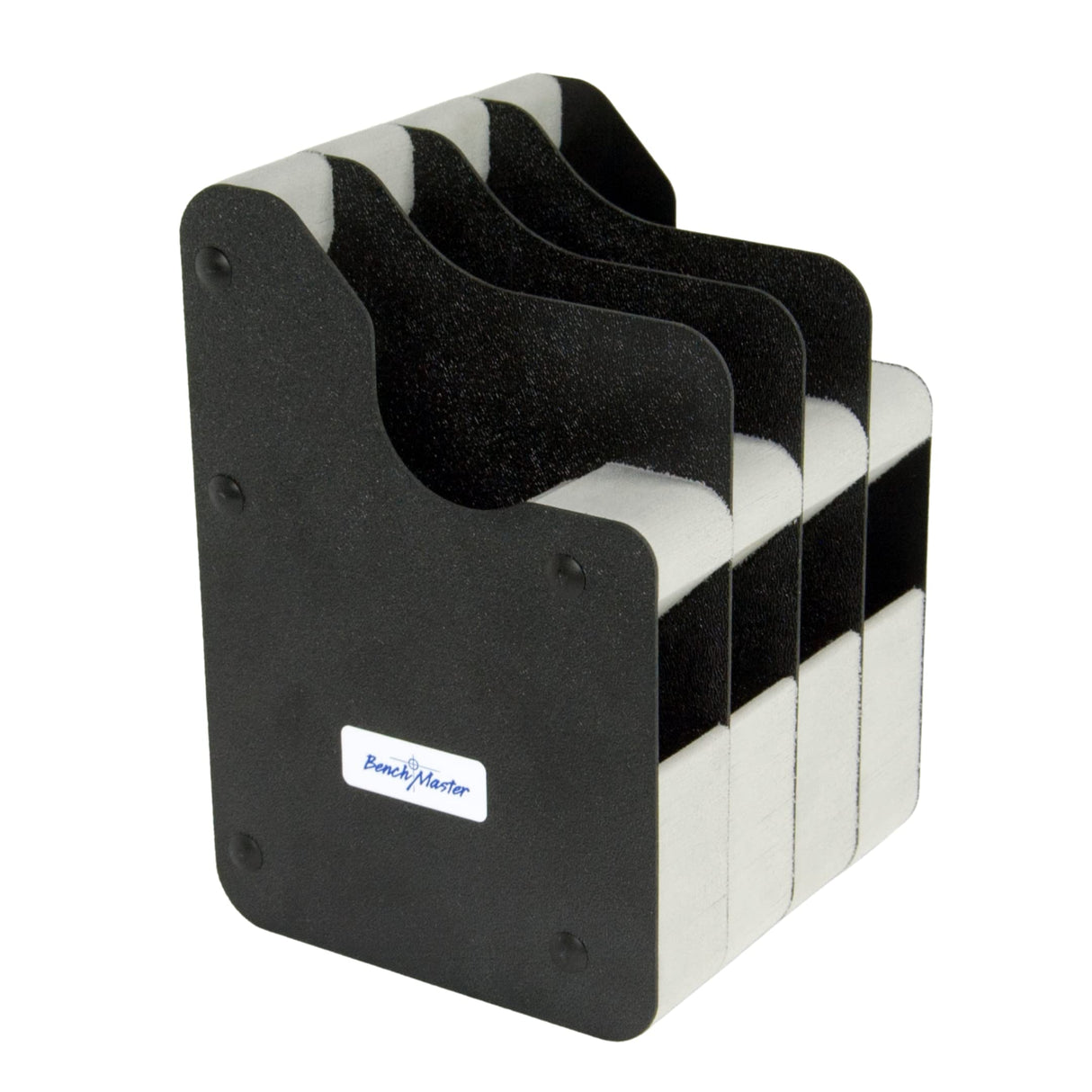 BenchMaster Vertical Pistol Rack, Handgun Safe Storage, Holds 2 to 12 Pistols, Secure Gun Holder Organizer, Kydex and High-Density Foam, No Metal, Lightweight, Sturdy, No Flex, Made in USA BenchMaster