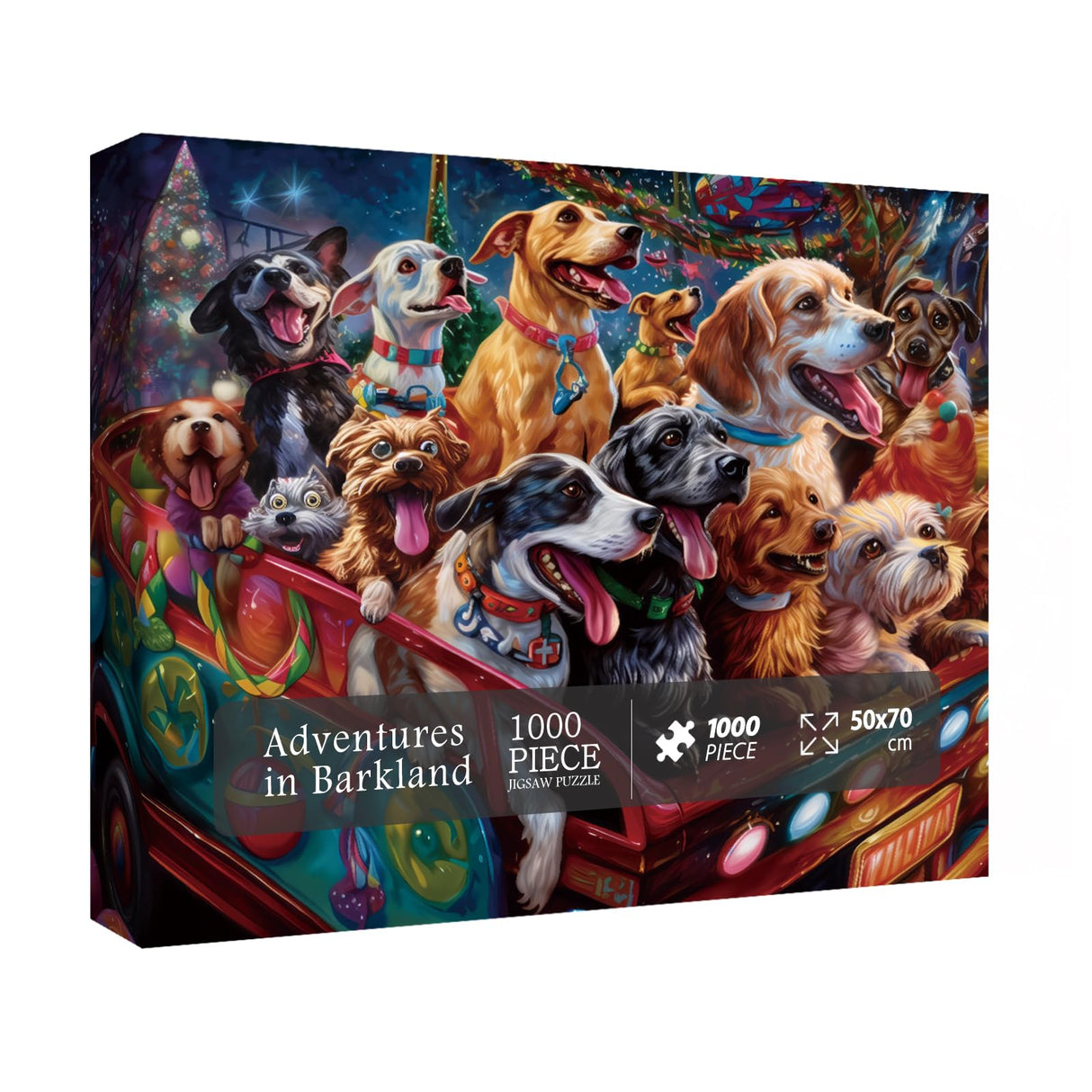 Dog Jigsaw Puzzle for Adults, Funny Puppy Jigsaw Puzzles 1000 Piece, Colorful Animal Puzzles Fun Cool Silly Puzzle BBOLDIN