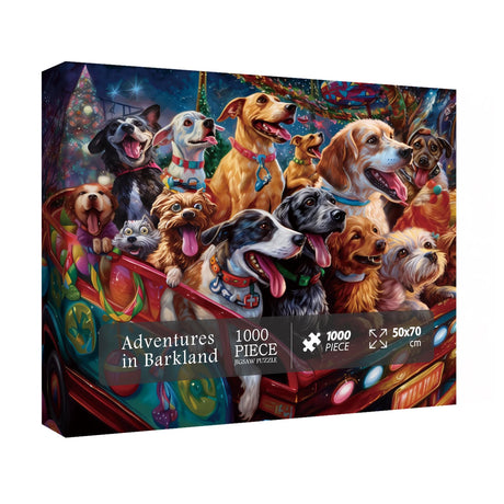 Dog Jigsaw Puzzle for Adults, Funny Puppy Jigsaw Puzzles 1000 Piece, Colorful Animal Puzzles Fun Cool Silly Puzzle BBOLDIN