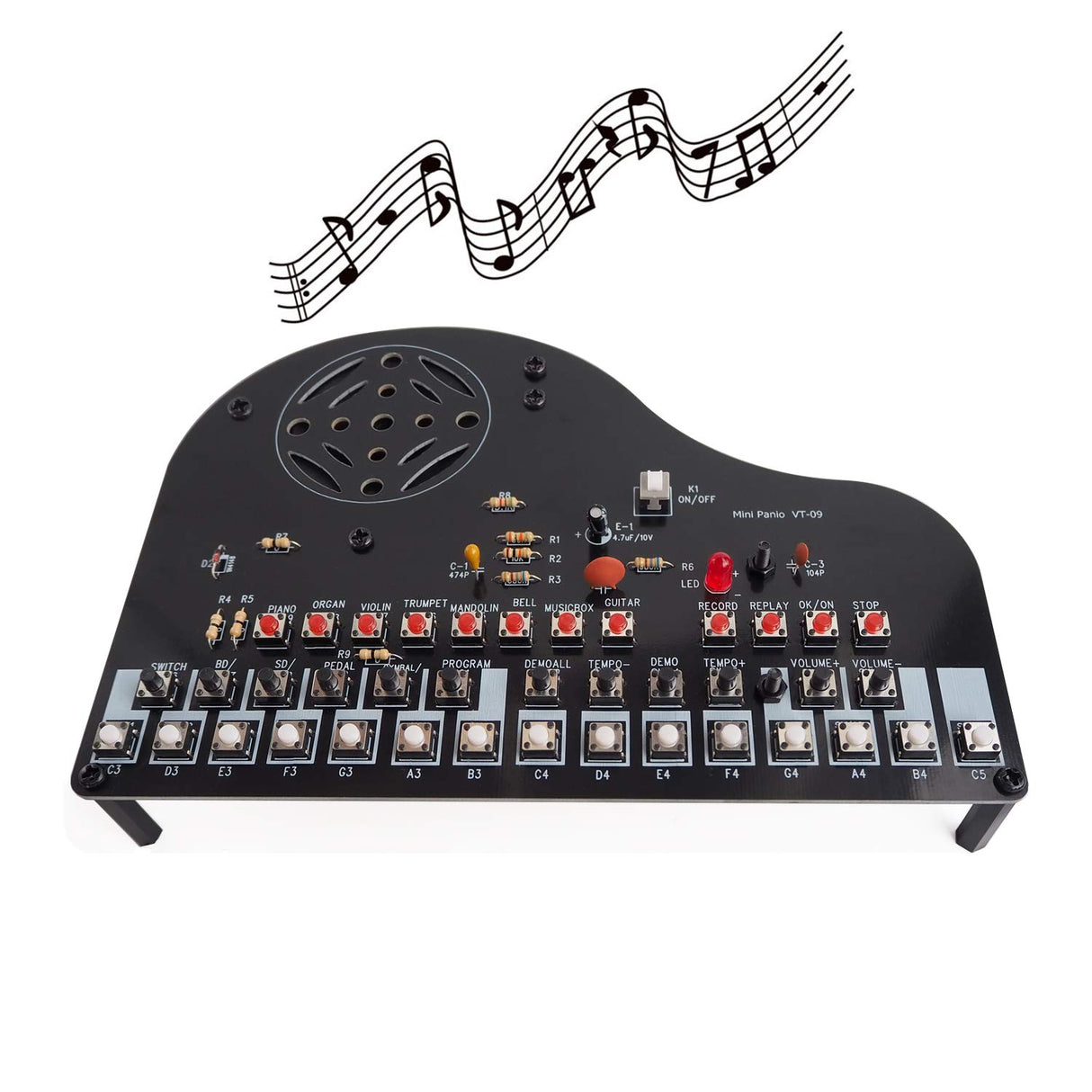 VOGURTIME DIY Piano Soldering Project Kit Electronics Solder Practice Kit, Great STEM Project and Gift, Multi-Function VOGURTIME