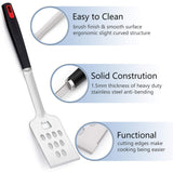 HaSteeL BBQ Grill Accessories Set of 7, Stainless Steel Grilling Tools Set with Storage Bag, Heavy Duty Grill Spatula, Tong, Fork, Basting Brush, Cleaning Brush, Dishwasher Safe & Man’s Gift HaSteeL