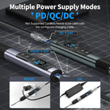 FNIRSI HS-02A 100W Portable Corded Soldering Iron Kit with Storage Case, 3S Fast Heating, 212-842℉, Pre-set 3 Groups Temperature, 6 F245 Soldering Tips, Smart Soldering Iron Pen for Electronics Repair FNIRSI