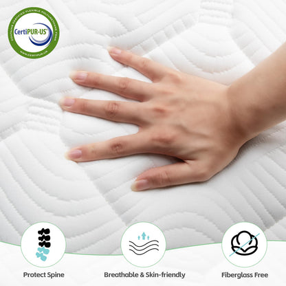 HAYOVE 12 Inch Full Mattress, Medium Hybrid Mattress with Pocketed Springs and Breathable Convoluted Foam,Full Size Mattress in a Box with Pressure Relief and Support, CertiPUR-US Certified