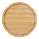 LorisArm Bamboo Plates 8-inch Round ServingTray Wooden Plate Reusable, Wood Serving Platter for Dinner, Dessert, Salad, Appetizer, Snack. LorisArm