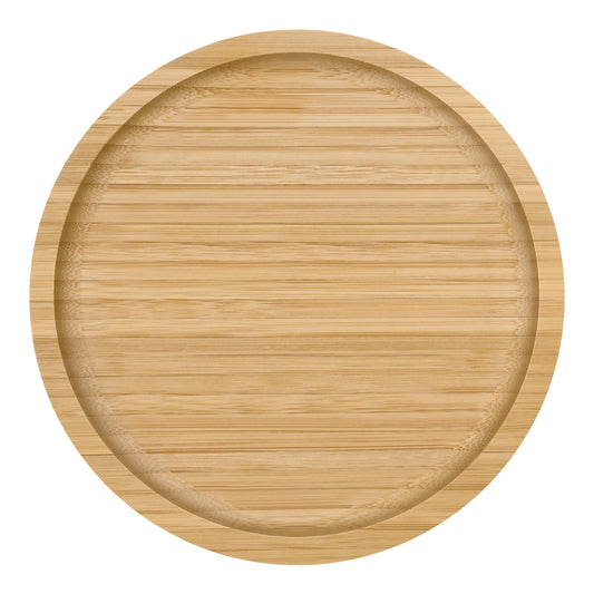 LorisArm Bamboo Plates 8-inch Round ServingTray Wooden Plate Reusable, Wood Serving Platter for Dinner, Dessert, Salad, Appetizer, Snack. - WoodArtSupply