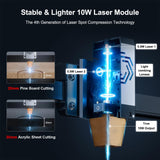 Ortur Laser Master 2 Pro S2 10000mW Laser Engraver, High Precision Laser Engraving Machine, 15,000mm/min Efficient Laser Engraver for Wood and Metal, Acrylic Glass Leather, Laser Class 4 Ortur