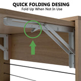 Wall Mounted Folding Table,Wall Desk fold Down,Floating Desk for Study, Functional Hanging Desk for Home Office Workstation, Bedroom,Kitchen Dining (Wood Color-right angle, 80*41.5cm/31.5*16.3inch) SKVSKV