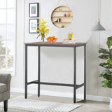 Awonde Rectangle Bar Table 41" Bar Height Pub Table Industrial Table for Kitchen Dining Room Living Room Entryway Sofa Console Table with Brown Wood Top Black Matel Frame Awonde