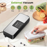 SPACEKEY Vacuum Sealer Machine, 85Kpa Food Sealer with Bag Roll Storage Space, 8-in-1 Food Vacuum Machine, Pulse Function, Dry&Moist Modes, Built in Cutter, Bag Roll included, Silver Spacekey