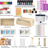 Soap Making Kit for Adults and Kids - Soap Making Supplies with Soap Melter, 5 lb Melt & Pour Soap Base, Soap Loaf Molds, Cutting Box, Silicone Molds, Essential Oil & Fragrances Beginner DIY Kits haclum