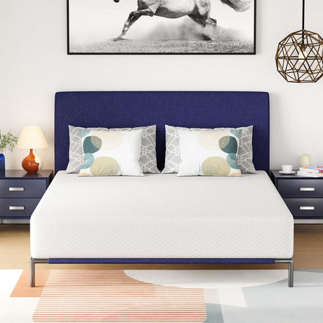 PayLessHere 10 Inch Queen Gel Memory Foam Mattress Fiberglass Free/CertiPUR-US Certified/Bed-in-a-Box/Cool Sleep & Comfy PayLessHere