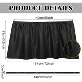 Windkream Fabric Sink Skirt Diamond Bathroom Stitch Self Stick Adhesive Waterproof Fabric Under Sink Curtain Skirt 55 x 32 Inch Adds Bathroom Storage(Black,Classic Style) Windkream
