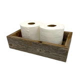 BarnwoodUSA Reclaimed Wood Bathroom Décor Box | Rustic | Toilet Paper Holder | Decorative Storage Box | Succulent Planter | Rustic | Kitchen | Table | Natural Weathered Gray | 15 1/2-inch Wide BarnwoodUSA LLC