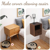 LAPTAIN 2 Pack Floating Nightstand Wall Mounted Shelf with Drawer Storage Bedside Table for Living Room, Bedroom LAPTAIN