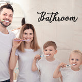 Jetec Iron Farmhouse Metal Sign Rustic Letter Sign Farmhouse Door Wall Art Vintage Room Wall Art with Black Letter(Bathroom) Jetec