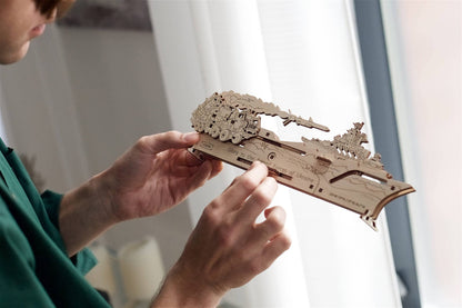 UGEARS Neptune Mission 3D Wooden Puzzle - Wooden Mechanical Model Kit to Build - WoodArtSupply