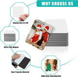 Sublimation Magnet Blanks, 30PCS Sublimation Blank Refrigerator Magnets - Personalized Square Fridge Magnet Sublimation Blanks Products for Kitchen Office Decorative, 5.5x5.5 cm (Square) Deekypol