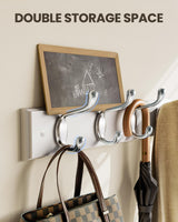 AMADA HOMEFURNISHING Coat Rack Wall Mount 2 Pack, Coat Hooks Wall Hooks Coat Hangers for Wall, Hat Racks Hooks for Hanging Coats Wall Mounted, White AMADA HOMEFURNISHING