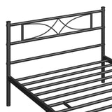 Yaheetech Twin Size Bed Frame Metal Platform Bed with Curved Design Headboard Footboard/No Box Spring Needed/Mattress Foundation/Heavy-Duty Support/Easy Assembly/Black Yaheetech