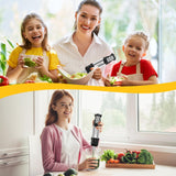 1000W 6-in-1 Immersion Blender Handheld, 12 Speed Hand Blender with 600ml Mixing Beaker, 500ml Chopper, 304 Stainless Steel Blades, Whisk, Milk Frother For Soup, Smoothie, Sauce, Pureel Danett