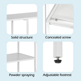 HDANI 39.4 Inches Metal Console Table with 3 Tier Storage Shelves,Sofa Table,Narrow Console Table,Modern Style,Suitable for Entryway Table Living Room,Bedroom,White HDANI