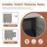 YESHOMY Modern TV Stand for 65" Television, Entertainment Center with Two Storage Cabinets, Retro Style Media Console for Living Room, Bedroom, Office, 58 Inch, Light Gray YESHOMY