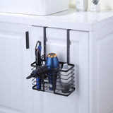 YIGII Hair Dryer Holder - Hair Tool Organizer 3-in-1 Blow Dryer Holder Adjustable Height, Bathroom Organizer Wall Mounted/Cabinet Door for Flat/Curling Irons, Hair Straighteners YIGII