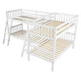 Merax L-Shaped Bunk Bed with Ladder,Twin Size Merax