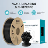 SUNLU PLA Filament 1.75mm, 3D Printer Filament 1.75mm ±0.02mm, Fit Most FDM 3D Printer, 1KG Cardboard Spool,4 Pack, 4KG in Total. (Black PLA) SUNLU