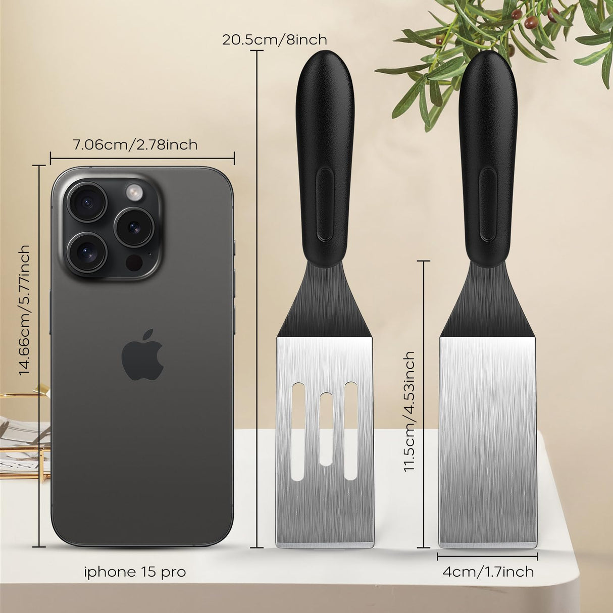 Small Spatula 2 Pieces, Mini Serving Spatula for Kitchen Use, Metal Spatula for Serving and Turning, Ideal for Pancakes, Brownies, Desserts, Cookie, Eggs or Small Pan volikos